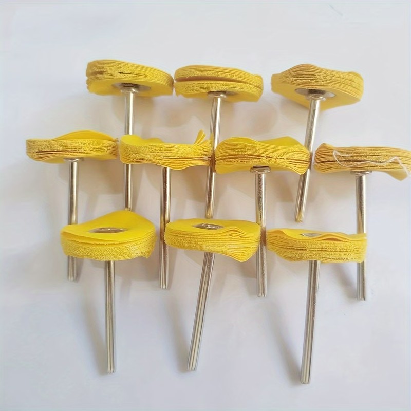 Jewelry With Watches - 59Pcs 3mm Yellow Polishing Cloth Wheel,