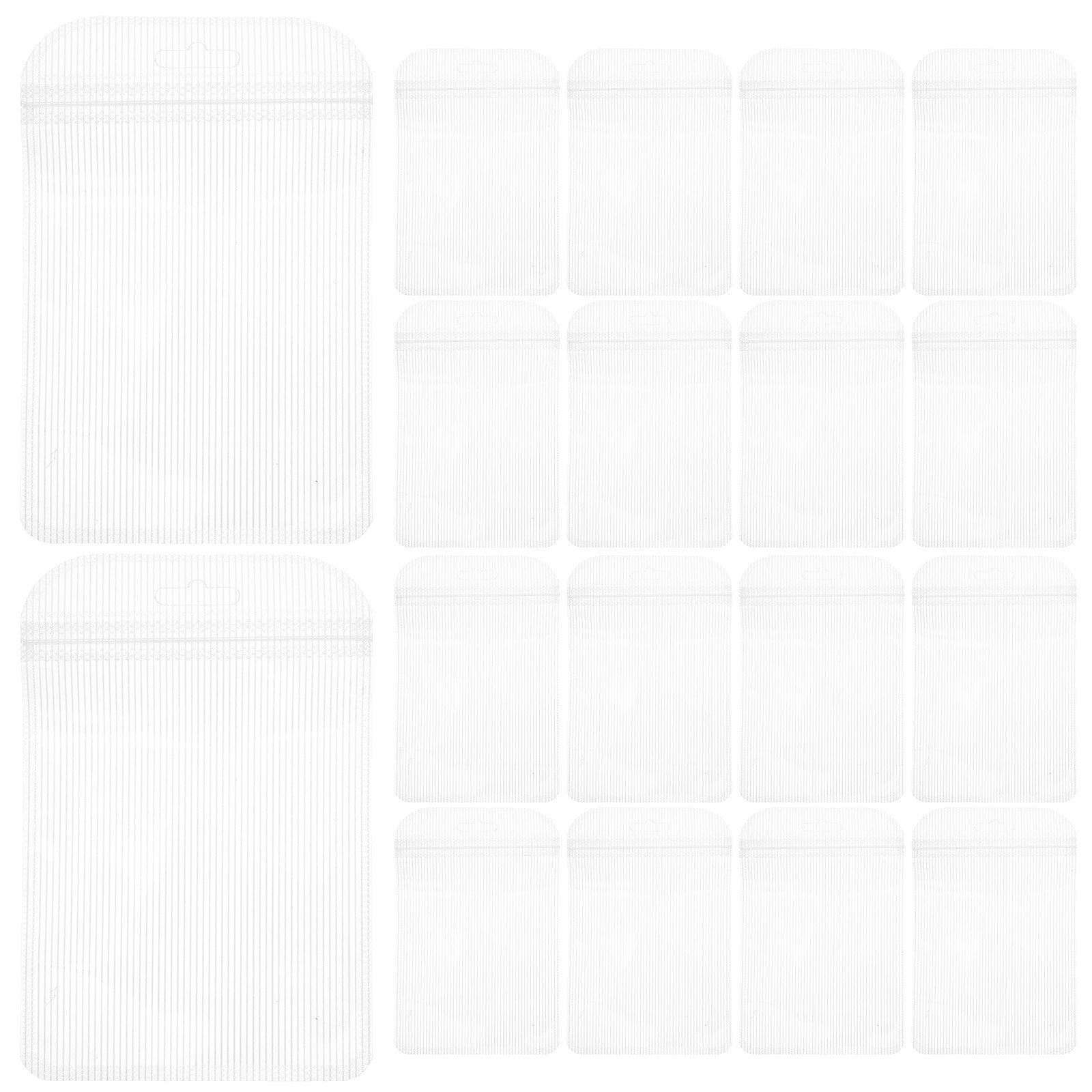 Jewelry With Watches - 100Pcs Stylish Transparent Striped Reusable Sealing