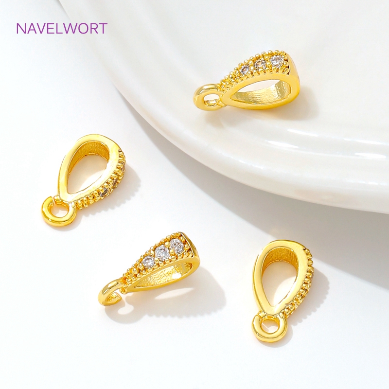 Gold Plated Ring - 14K/18K Gold Plated Inlaid Zircon Pendant