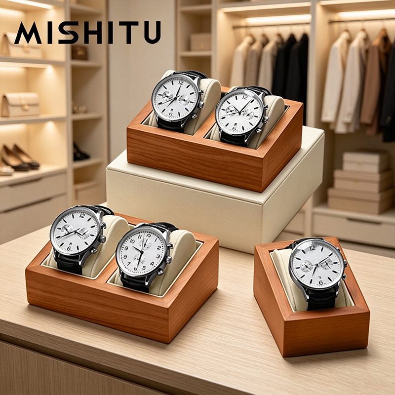 Jewelry With Watches - MISHITU Solid Wood Watch Storage Box