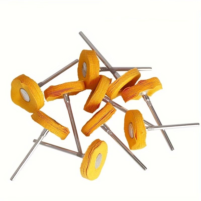 Jewelry With Watches - 8Pcs 3mm Yellow Polishing Cloth Wheel,