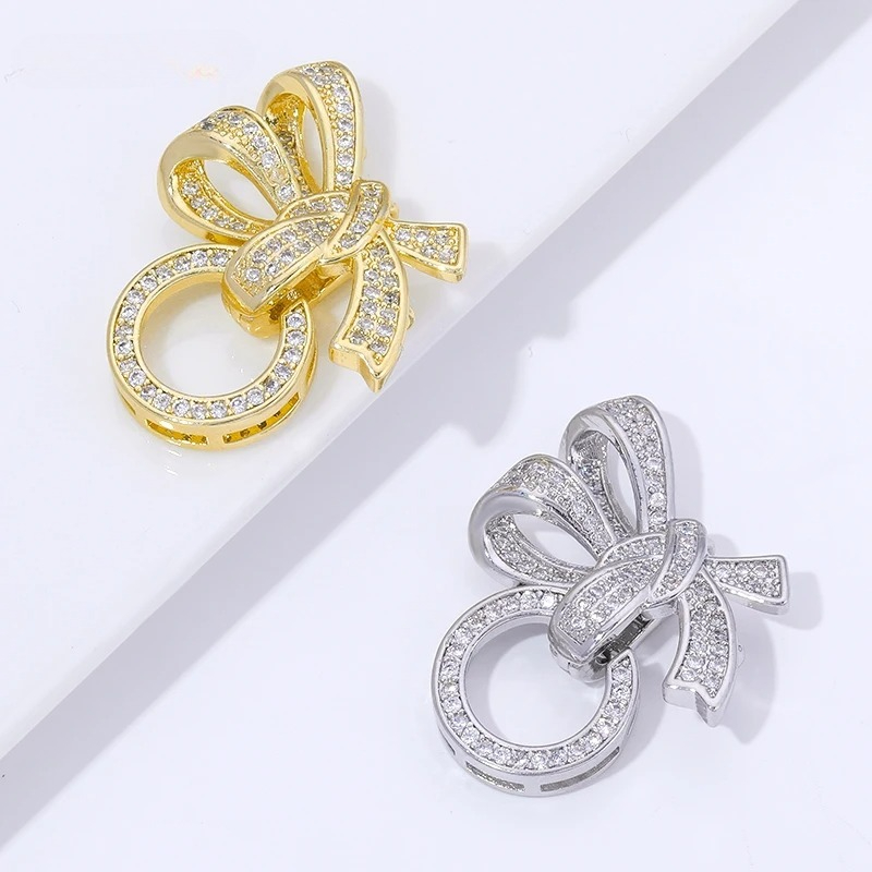 Gold Plated Ring - 18K Gold Plated Pearl Clasps Connectors