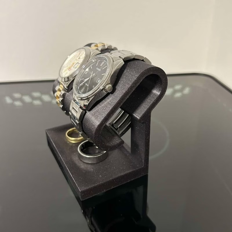 Watches Jewelry Holder - Dual Watch Jewelry Display Stand,Brushed Tabletop
