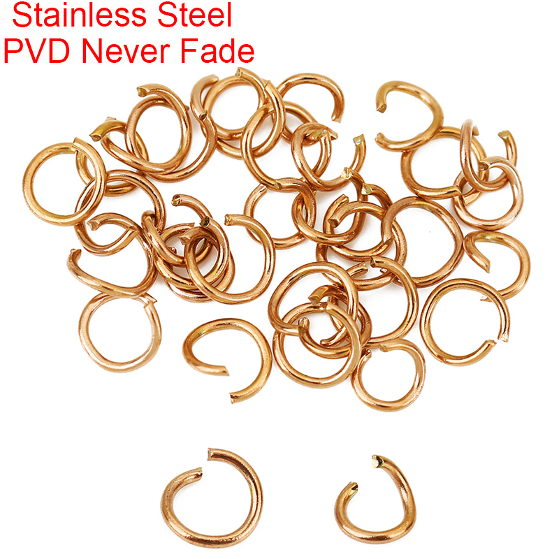 Gold Plated Ring - 100pcs Rose Gold Plated Stainless Steel