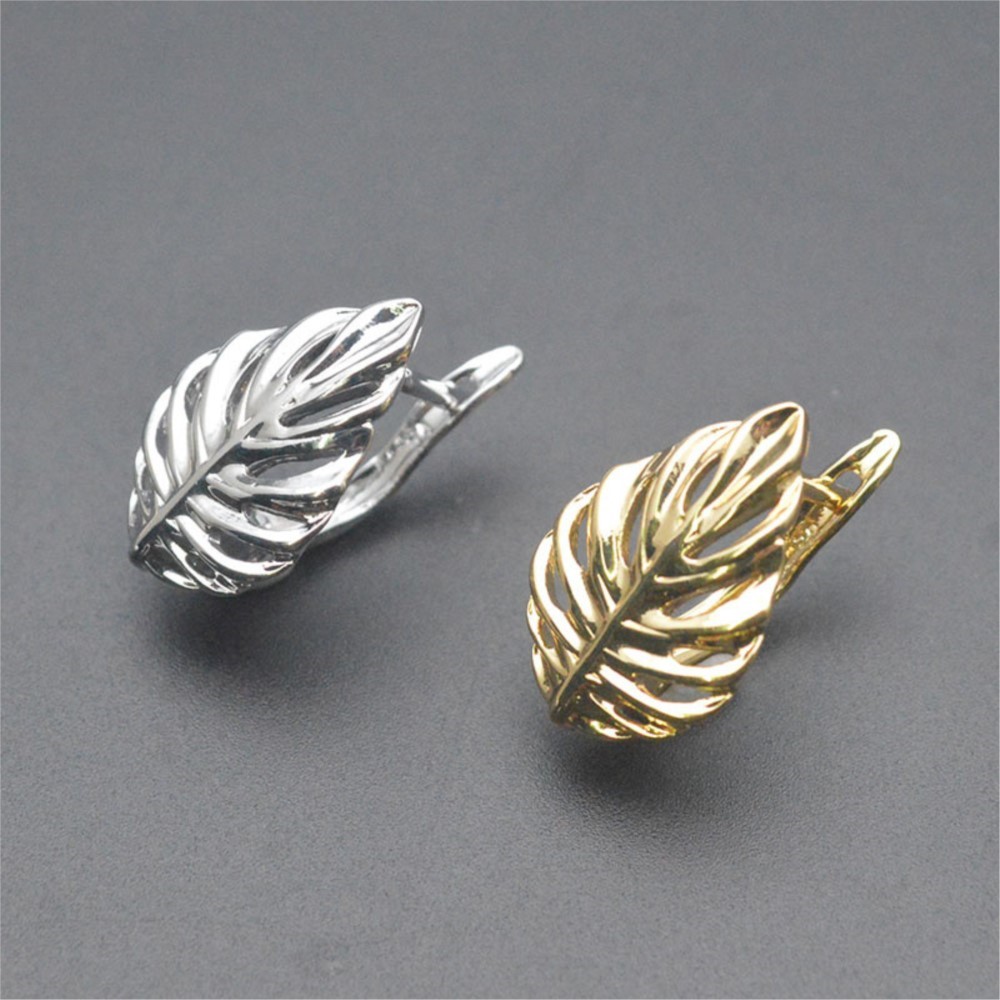 Gold Plated Ring - 1/2Pcs 18K Gold Plated Brass Leaf