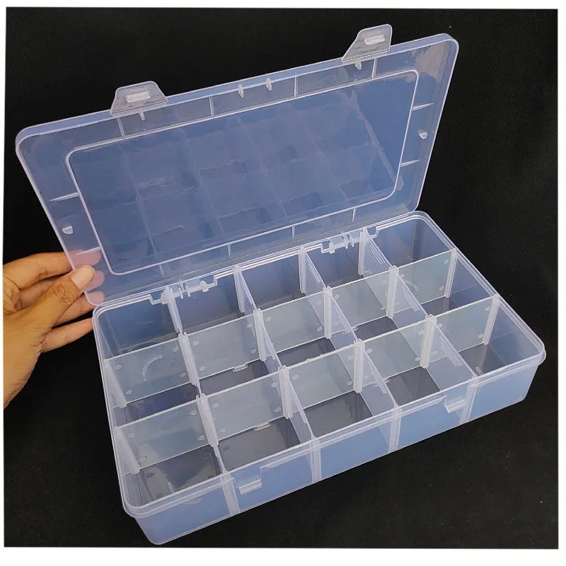 Jewelry Watches Repair - Clear Plastic Storage Organizer Box with