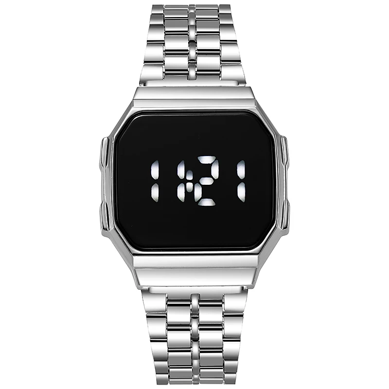 New Digital Display LED Touch  - Jewelry Watches Silver ulasan dan harga