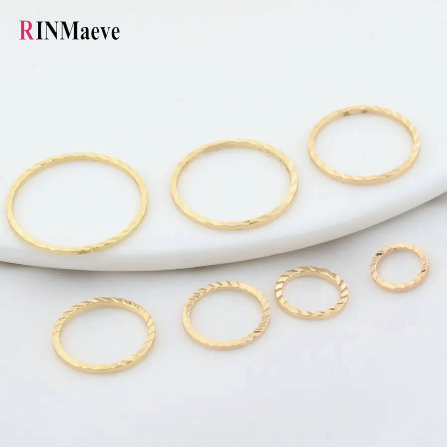 20PCS 10MM 12MM 18MM 14K Gold  - Gold Plated Ring ulasan dan harga