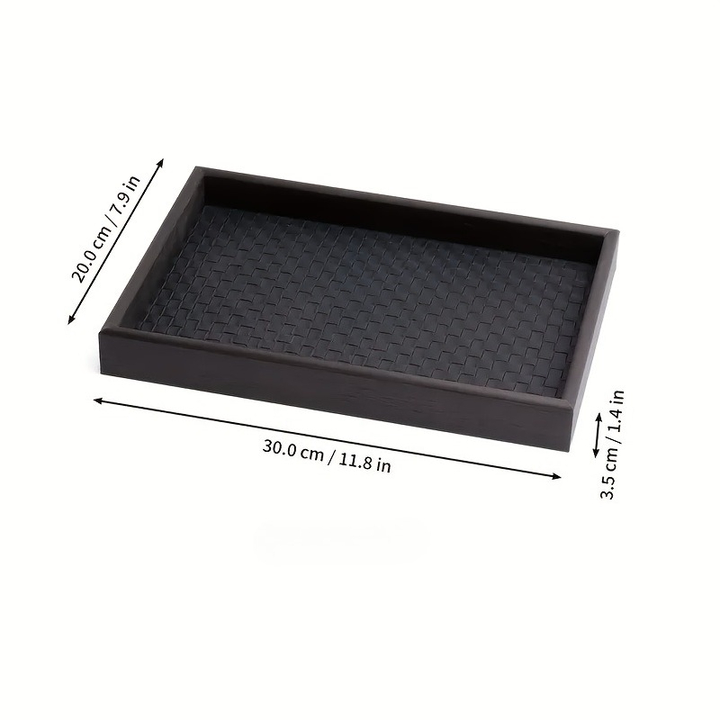 1pc Woven Texture Faux Leather - Watches Jewelry Holder ulasan dan harga