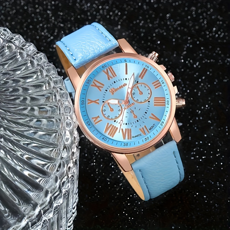 Elegant Rose Gold Sky-Blue Lov - Stones Watches & Jewelry In Sweden Ab ulasan dan harga