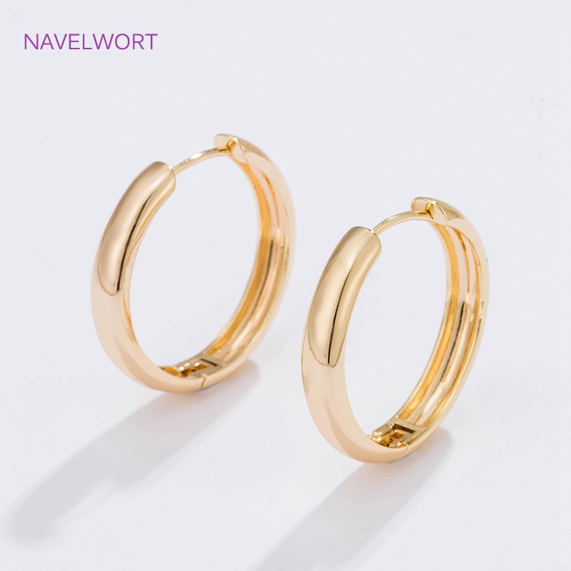 6 Sizes Gold Plated Circle Hoo - Gold Plated Ring ulasan dan harga