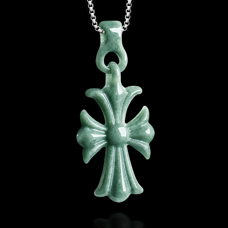 Natural Burmese Jadeite Cross  - Jewelry & Watches Sp Zo O ulasan dan harga