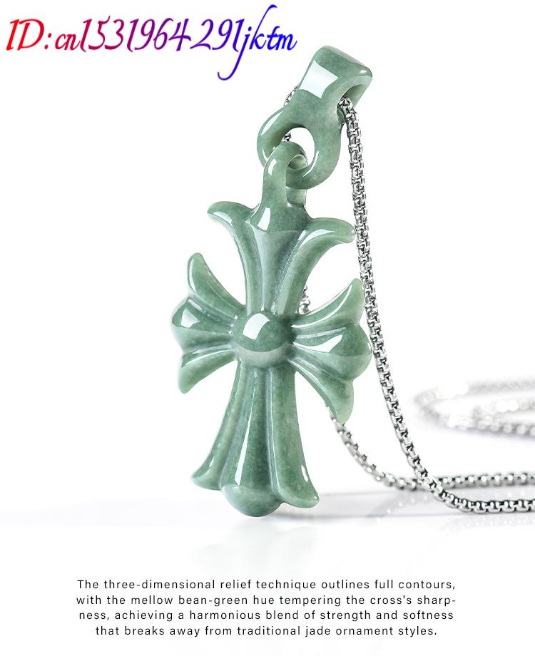 Natural Burmese Jadeite Cross  - Jewelry & Watches Sp Zo O ulasan dan harga