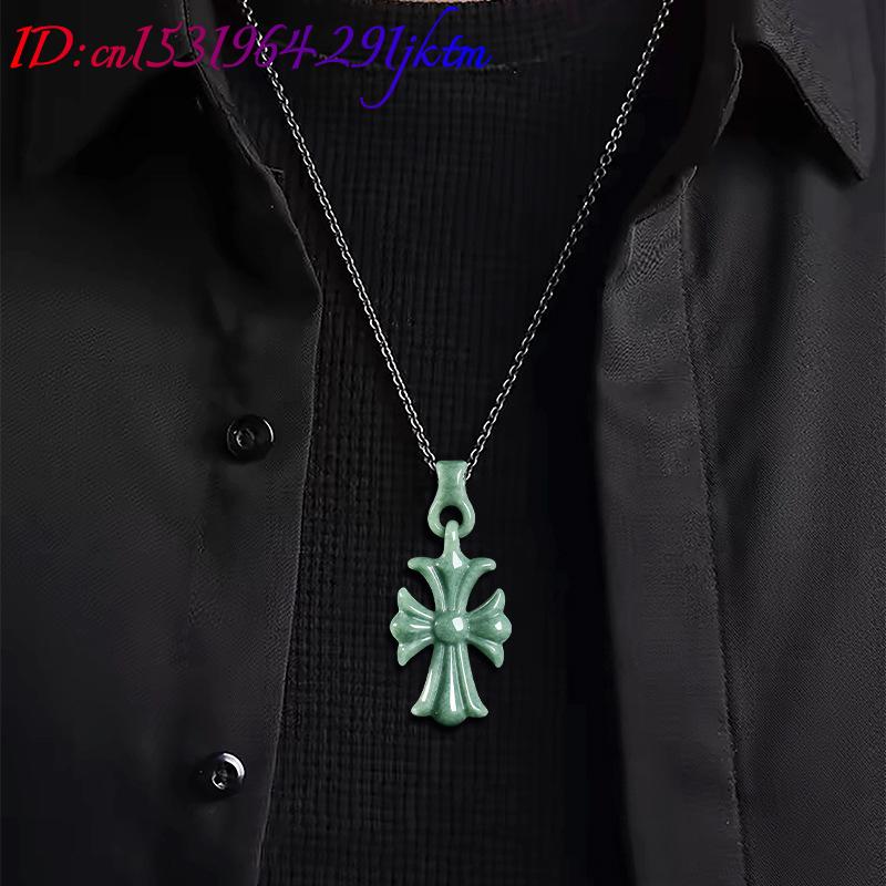 Natural Burmese Jadeite Cross  - Jewelry & Watches Sp Zo O ulasan dan harga
