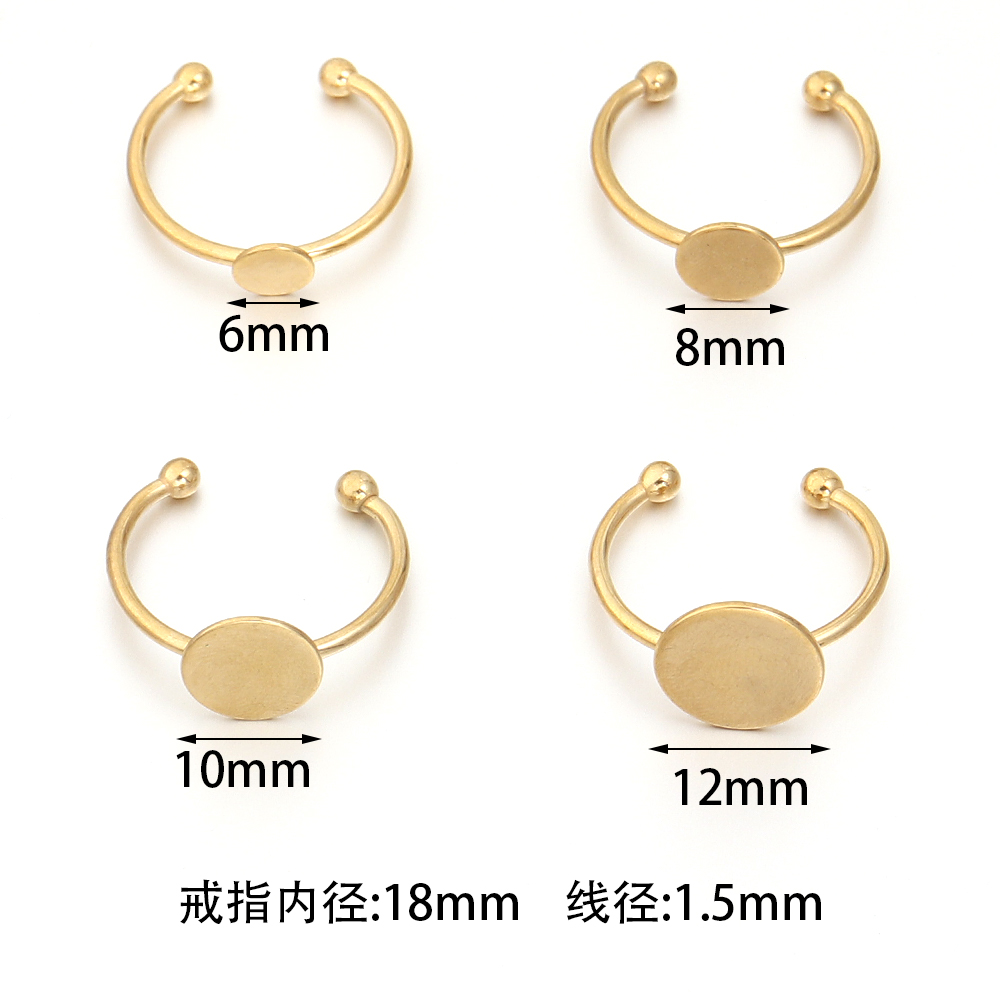 5Pcs/Lot Stainless Steel Gold  - Gold Plated Ring ulasan dan harga