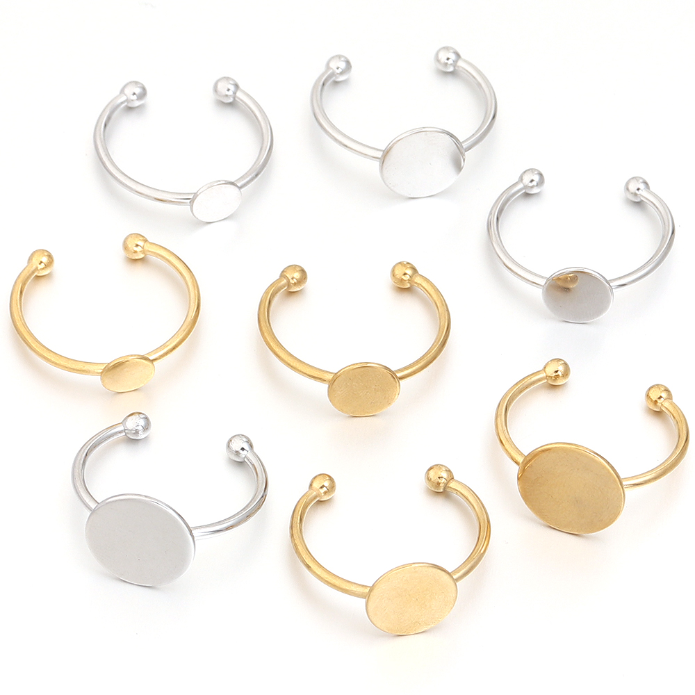 5Pcs/Lot Stainless Steel Gold  - Gold Plated Ring ulasan dan harga