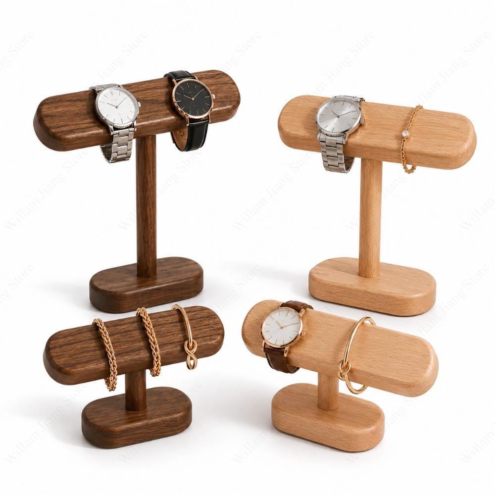 1 PC Wooden Watch Display Stan - Watches Jewelry Holder ulasan dan harga