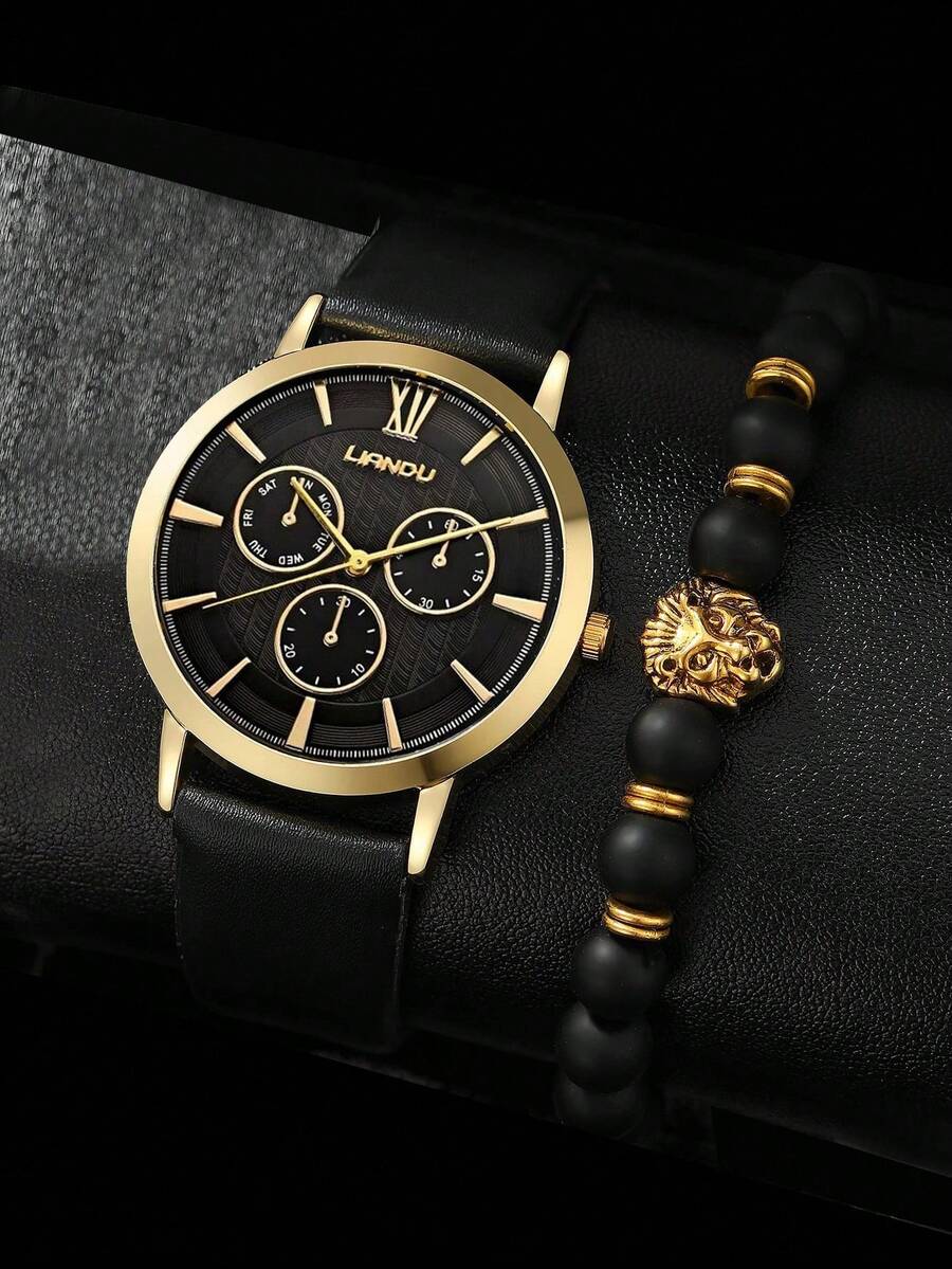 LIANDU LIANDU 1 Set Men's Fash - Jewelry With Watches ulasan dan harga