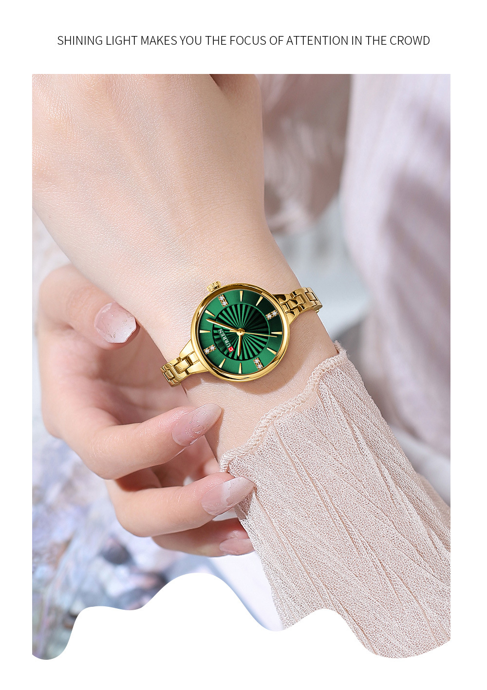 CURREN 9097 Top Brand Women's  - Jewelry Watches Silver ulasan dan harga