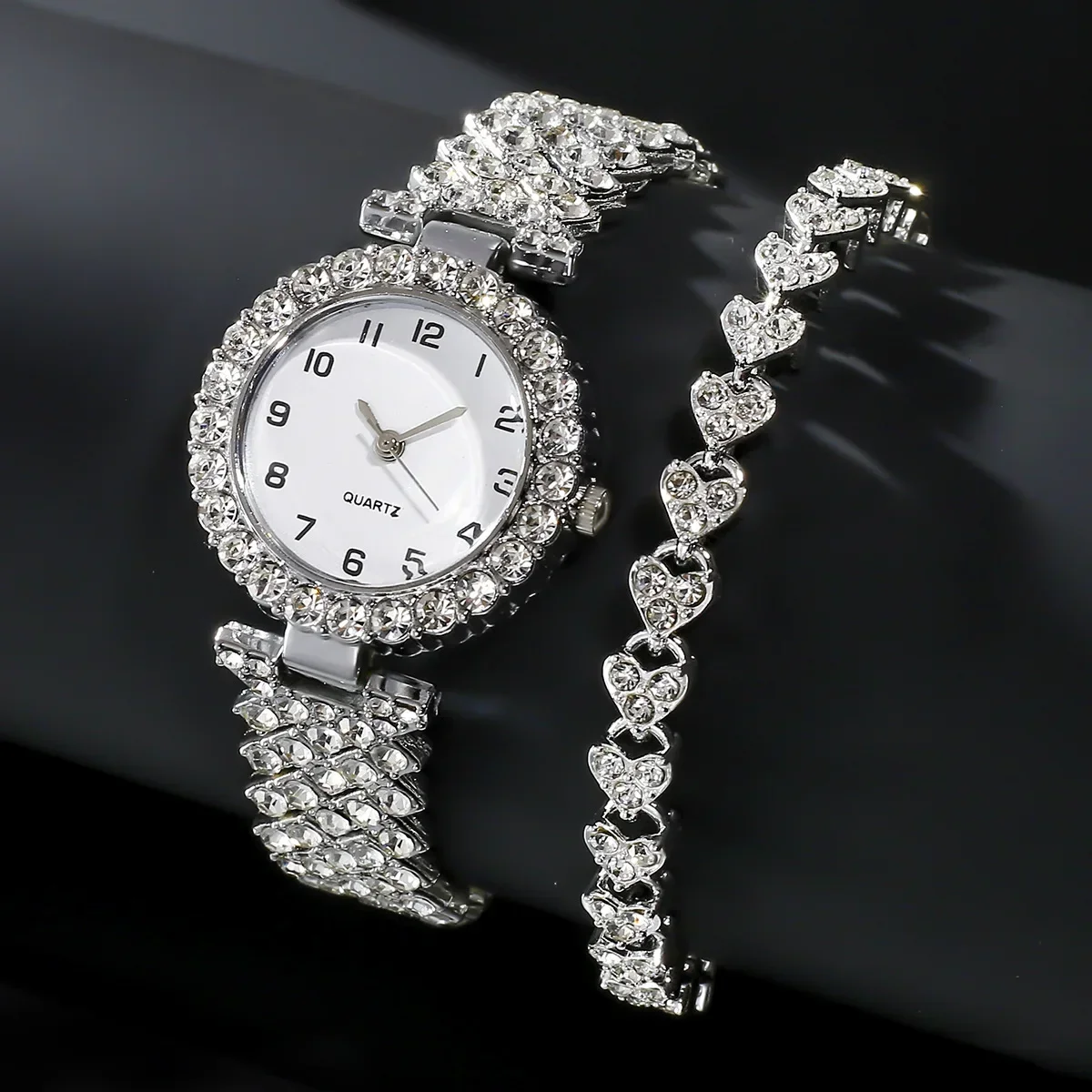 1pcs/2pcs Luxury Fashion Women - Jewelry Watches Silver ulasan dan harga