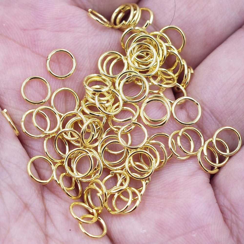 500Pcs Open Jump Rings Alloy G - Gold Plated Ring ulasan dan harga
