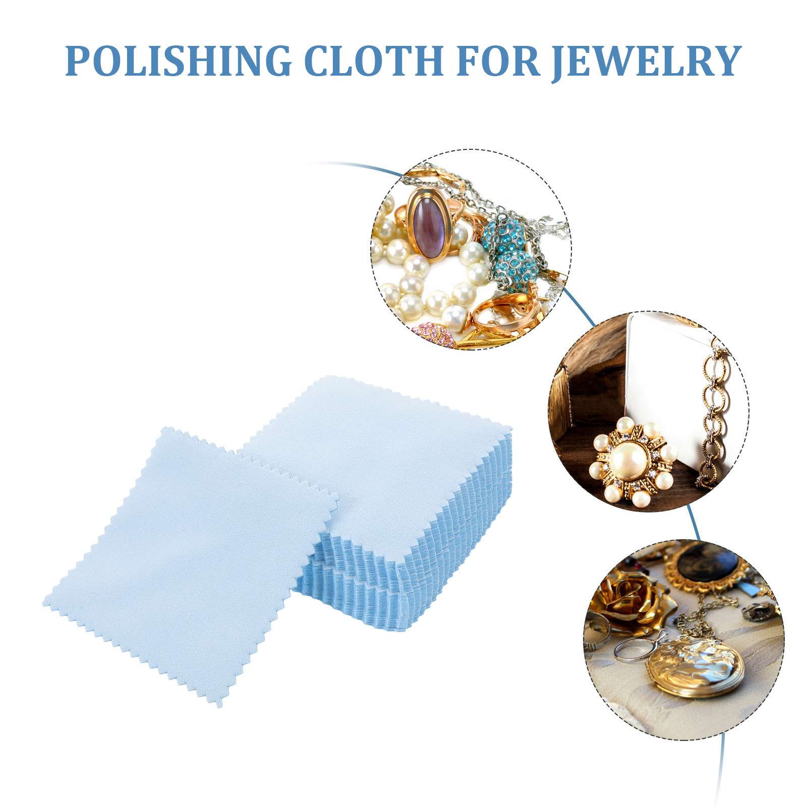 50Pcs Silver Polishing Cloth J - Jewelry Watches Silver ulasan dan harga