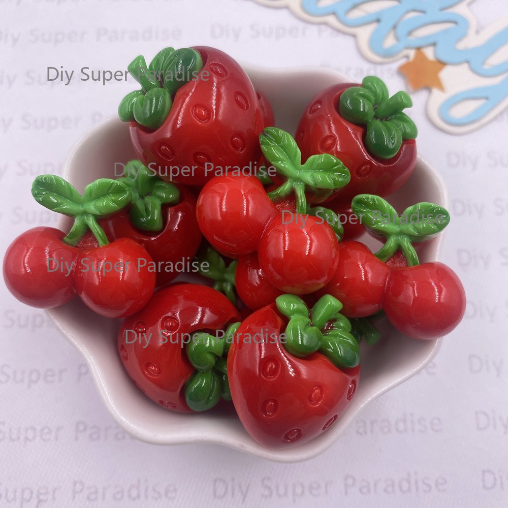 8PCS Resin Kawaii Colorful Red - Paradise Jewelry & Watches Llc ulasan dan harga