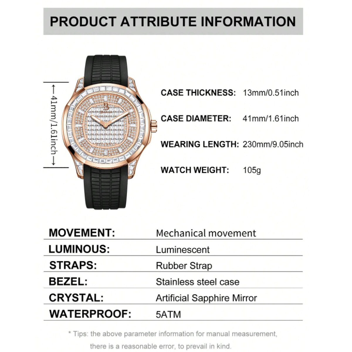 Automatic Mechanical Watch for - Stones Watches & Jewelry In Sweden Ab ulasan dan harga