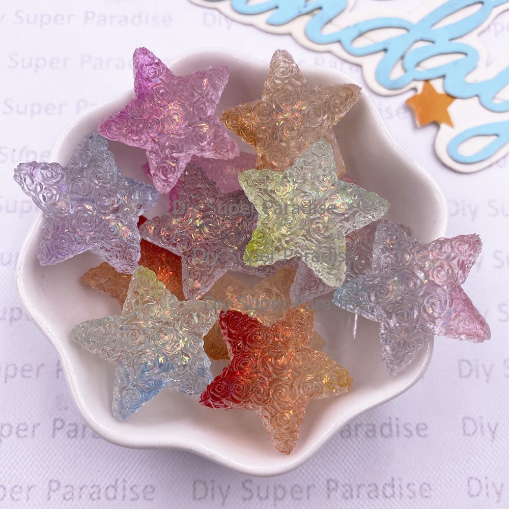 10PCS Resin Clear Candy Color  - Paradise Jewelry & Watches Llc ulasan dan harga