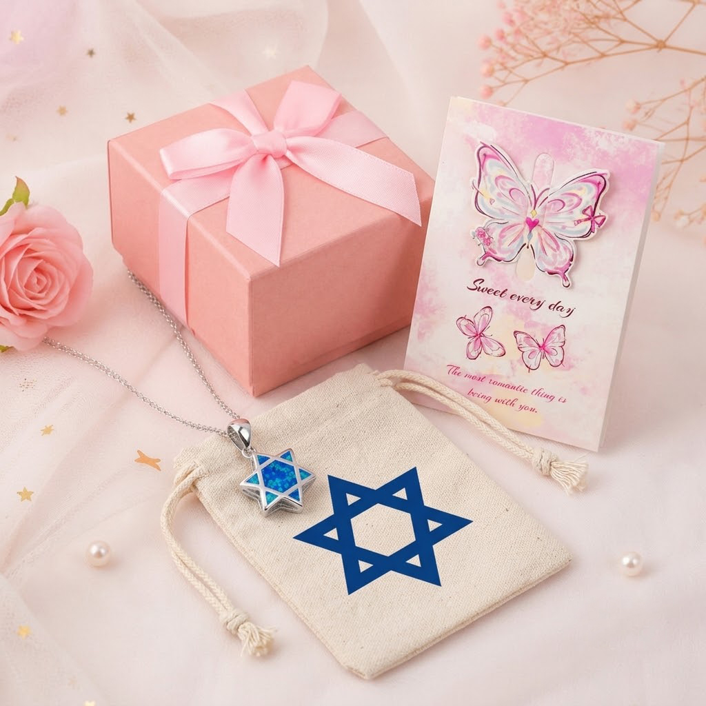 Star of David Opal Pendant Nec - Jewelry & Watches Sp Zo O ulasan dan harga