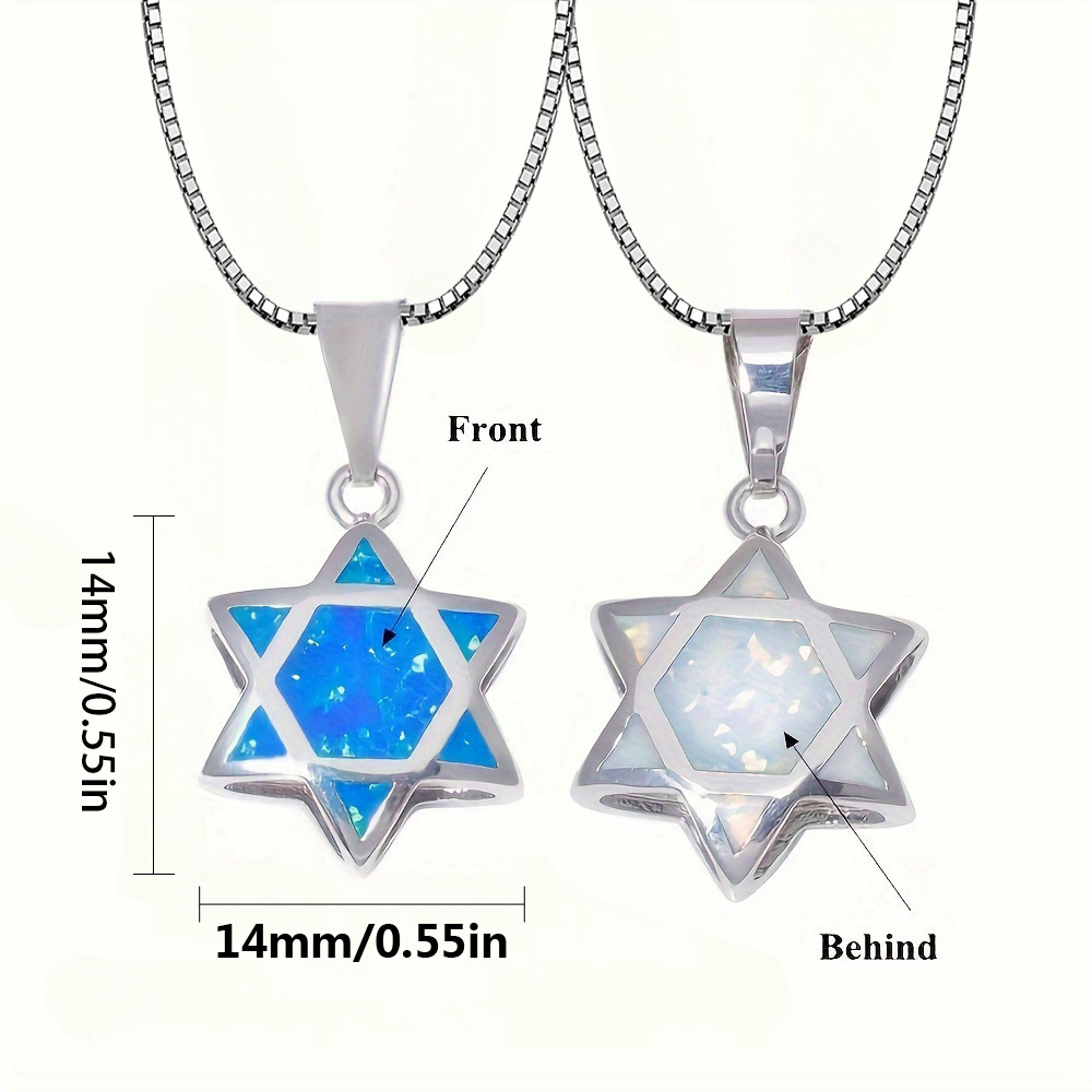 Star of David Opal Pendant Nec - Jewelry & Watches Sp Zo O ulasan dan harga