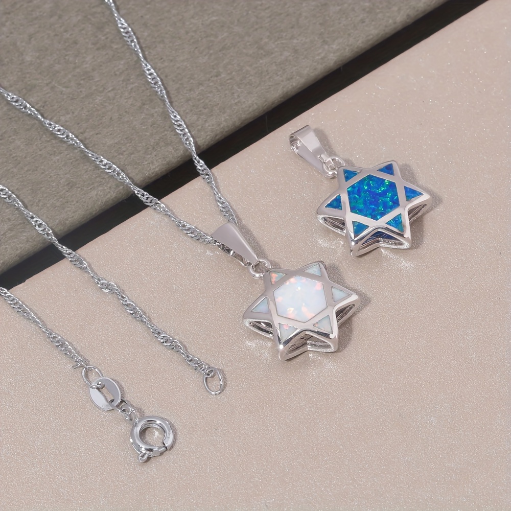 Star of David Opal Pendant Nec - Jewelry & Watches Sp Zo O ulasan dan harga
