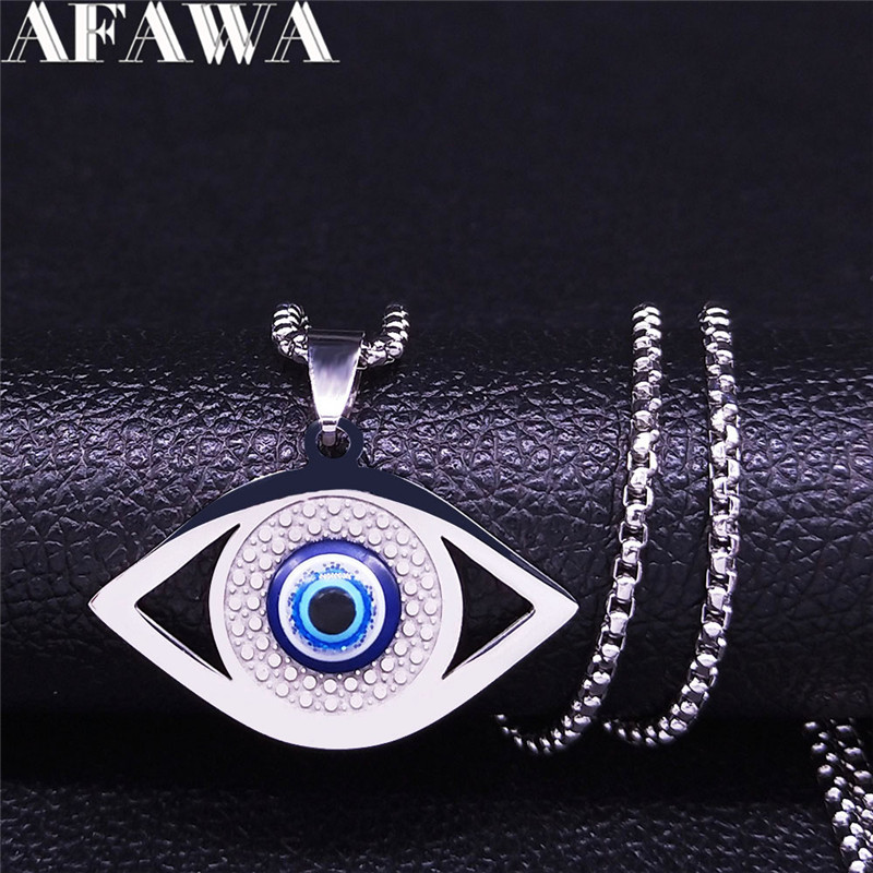 Islam Hamsa Evil Blue Eye Neck - Jewelry & Watches Sp Zo O ulasan dan harga