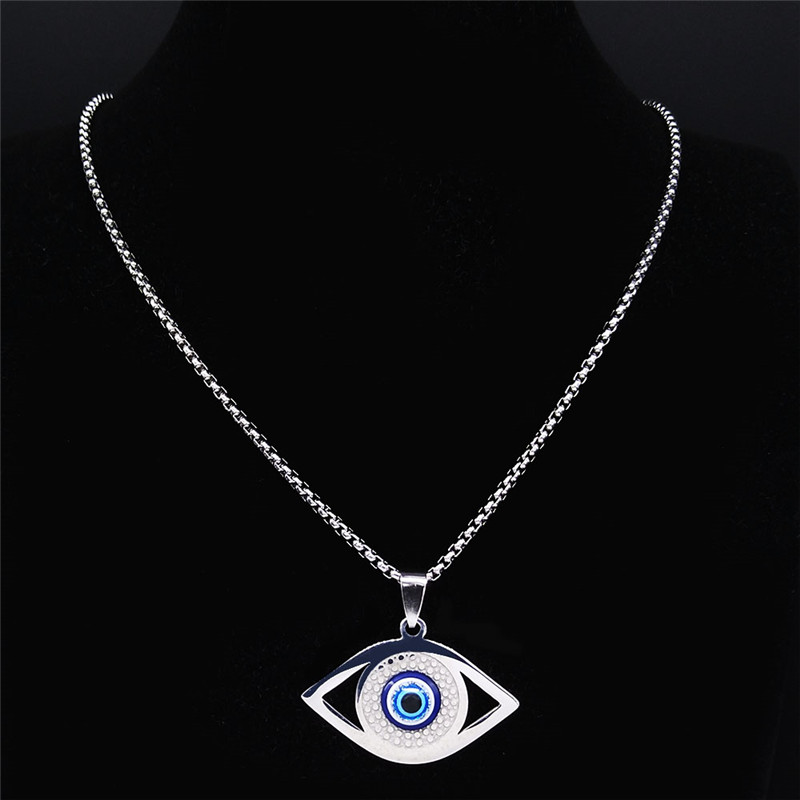 Islam Hamsa Evil Blue Eye Neck - Jewelry & Watches Sp Zo O ulasan dan harga