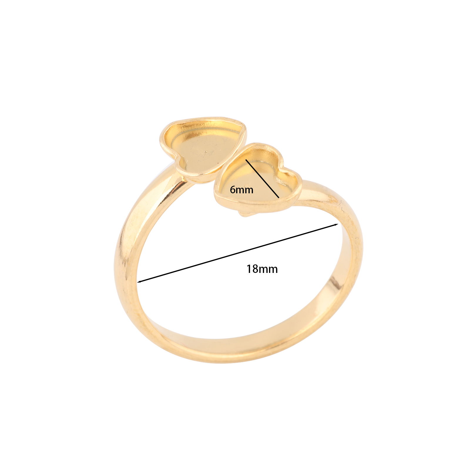 10pcs Stainless Steel Gold Pla - Gold Plated Ring ulasan dan harga