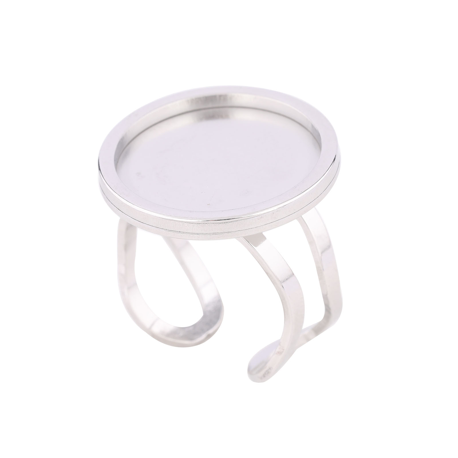 5pcs 18mm Round Cabochon Ring  - Gold Plated Ring ulasan dan harga