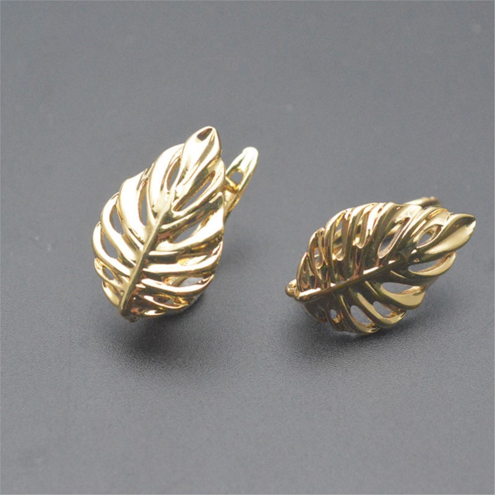 1/2Pcs 18K Gold Plated Brass L - Gold Plated Ring ulasan dan harga