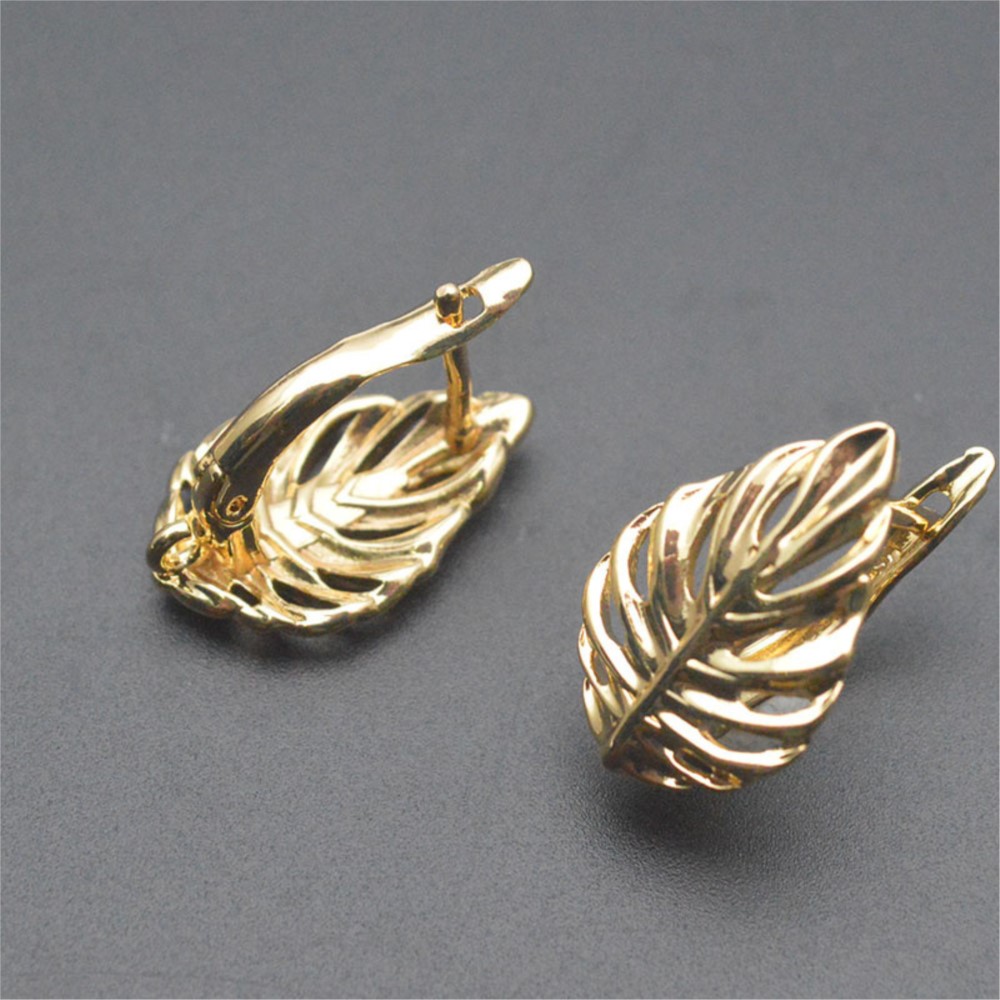 1/2Pcs 18K Gold Plated Brass L - Gold Plated Ring ulasan dan harga