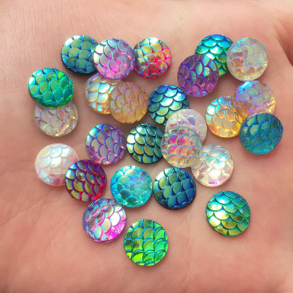 Shiny 100Pcs AB Resin 10mm Rou - Paradise Jewelry & Watches Llc ulasan dan harga