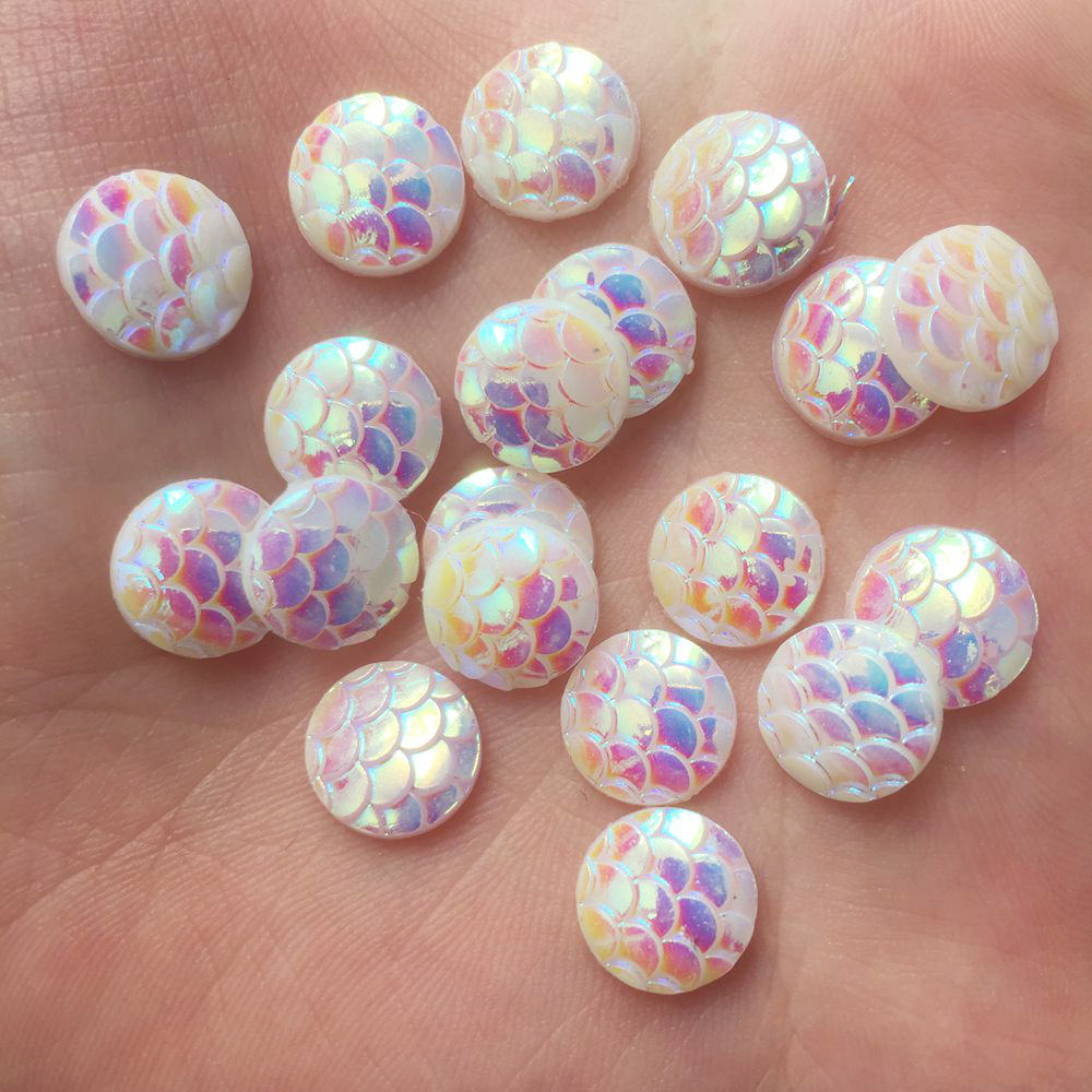 Shiny 100Pcs AB Resin 10mm Rou - Paradise Jewelry & Watches Llc ulasan dan harga